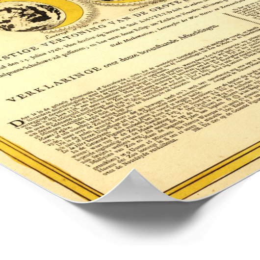 Phasen des Mondes um die Erdkarte Poster (Ecke)