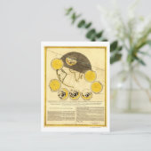 Phasen des Mondes um die Erdkarte Postkarte (Stehend Vorderseite)