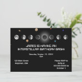 Phasen des MondParty Einladung (Stehend Vorderseite)