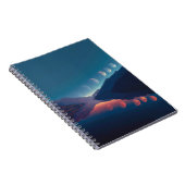 Phasen des Moon Lake Reflection Notebook Notizblock (Rechte Seite)