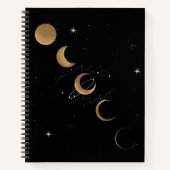 Phasen des Moon Spiral-Notebooks Notizblock (Vorderseite)