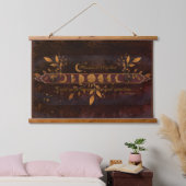 Phasen und Zyklen Wandteppich Mit Holzrahmen (Schlafzimmer)