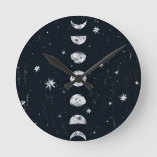 Phases of the moon Acrylic Wall Clock Runde Wanduhr