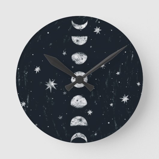 Phases of the moon Acrylic Wall Clock Runde Wanduhr (Vorderseite)