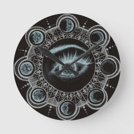 Phases of the Moon Eye Runde Wanduhr