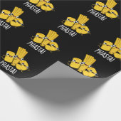 Phasta Funny Fast Pasta Pun Dark BG Geschenkpapier (Ecke)