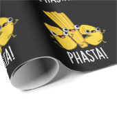 Phasta Funny Fast Pasta Pun Dark BG Geschenkpapier (Rolleneckpunkt)
