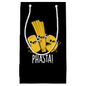 Phasta Funny Fast Pasta Pun Dark BG Kleine Geschenktüte (Vorderseite)