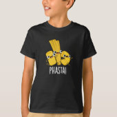 Phasta Funny Fast Pasta Pun Dark BG T-Shirt (Vorderseite)