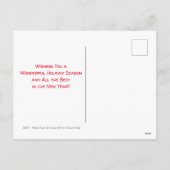 Phat Cat und der Weihnachtsbaum Feiertagspostkarte (Rückseite)