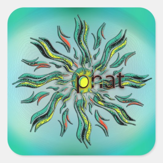 Phat Quadratischer Aufkleber (Vorderseite)