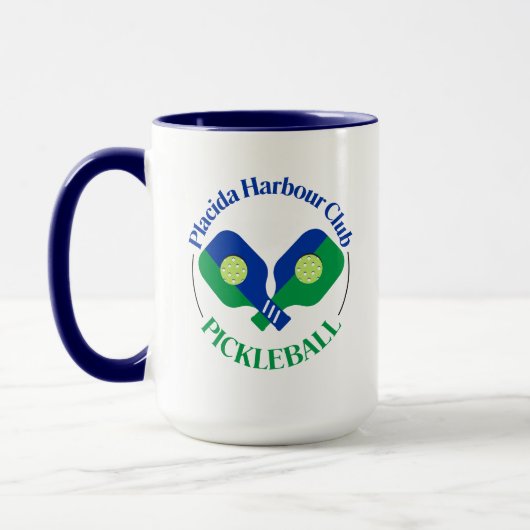 PHC Pickleball zwei blauer Griff der Ton-Tasse Tasse (Links)