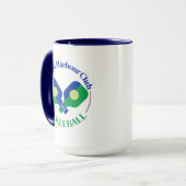 PHC Pickleball zwei blauer Griff der Ton-Tasse Tasse (Vorderseite Links)