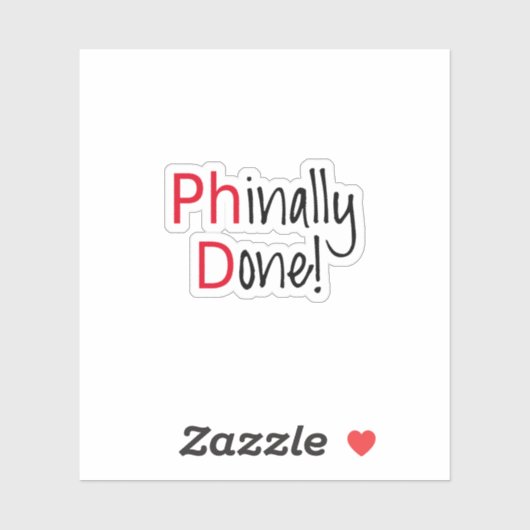 PhD, Abschluss Aufkleber (Blatt)