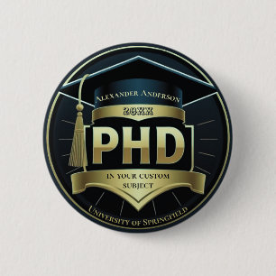 Phd-Abschluss-Doktorarbeit Button