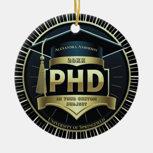 Phd-Abschluss-Doktorarbeit Keramik Ornament (Vorne)