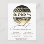 Phd-Abschluss-Einladung Postkarte (Vorderseite)