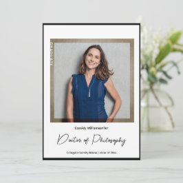 PhD-Abschluss für Minimalistisches Foto Ankündigung