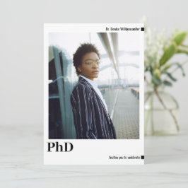 PhD-Abschluss für Minimalistisches Foto Einladung