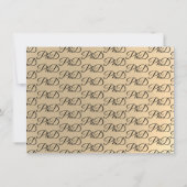 PhD-Abschluss Gold Black Foto Script Abschluss Ankündigung (Rückseite)