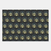 PhD Abschluss Gold Geschenkverpackung Gewebepapier Geschenkpapier Set (Vorderseite)