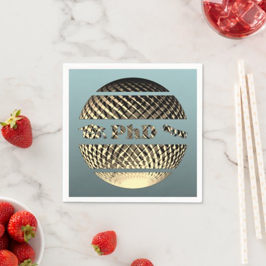 PhD Abschluss Gold Serviette (Beispiel)