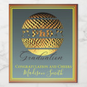 PhD Abschluss Graduierte personalisierbares Weinet Weinetikett (Einzelnes Label)