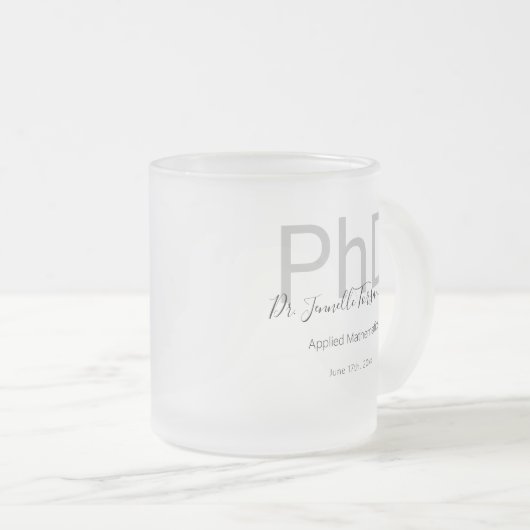 PhD-Abschluss: Mattglastasse (VorderseiteRechts)