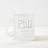 PhD-Abschluss: Mattglastasse (Links)