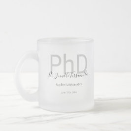 PhD-Abschluss: Mattglastasse
