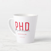 PhD-Abschluss mit rotem schwarzem Namen Milchtasse (Linke Ecke)