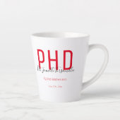 PhD-Abschluss mit rotem schwarzem Namen Milchtasse (Rechts)