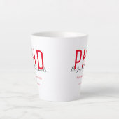PhD-Abschluss mit rotem schwarzem Namen Milchtasse (Vorderseite)