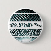 PhD Abschluss platinblau Button (Vorderseite)