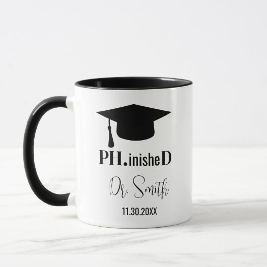 Phd Abschluss - Studienabschluss in New Doctor Stu Tasse (Links)
