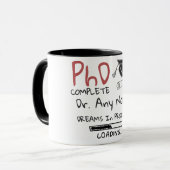 PhD-Abschluss Tasse (Vorderseite Links)