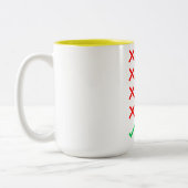 PhD-Abschluss Zweifarbige Tasse (Links)