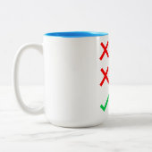 PhD-Abschluss Zweifarbige Tasse (Links)