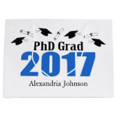 PhD-Absolvent-Abschluss-Geschenk-Tasche 2017 Große Geschenktüte (Vorderseite)