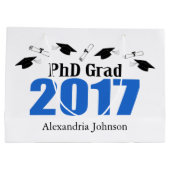 PhD-Absolvent-Abschluss-Geschenk-Tasche 2017 Große Geschenktüte (Rückseite)