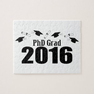 PhD-Absolvent-Klasse von 2016 Kappen und von Puzzle