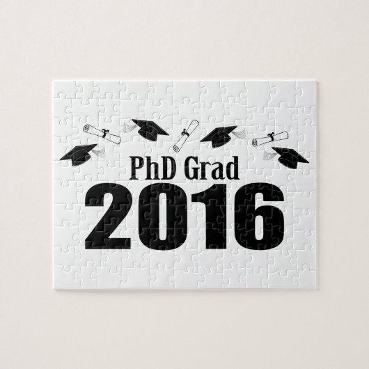 PhD-Absolvent-Klasse von 2016 Kappen und von Puzzle (Horizontal)