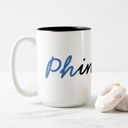 PhD-Absolvent Phinished Tasse (Mit Donut)