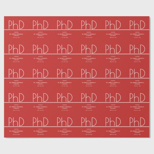 PhD-Absolventen Geschenkpapier (Flach)