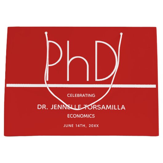 PhD-Absolventen Große Geschenktüte (Vorderseite)