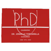 PhD-Absolventen Große Geschenktüte (Rückseite)
