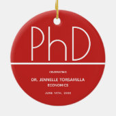 PhD-Absolventen Keramik Ornament (Hinten)