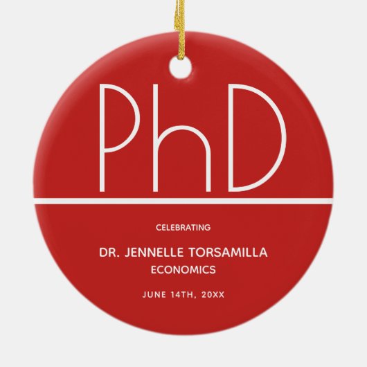 PhD-Absolventen Keramik Ornament (Hinten)