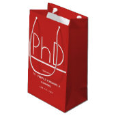 PhD-Absolventen Kleine Geschenktüte (Rückseite Schrägansicht)