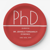 PhD-Absolventen Pappteller (Vorderseite)